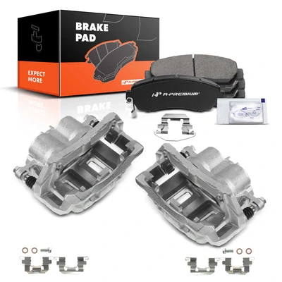 6 Pcs Front Disc Brake Calipers + Ceramic Pads