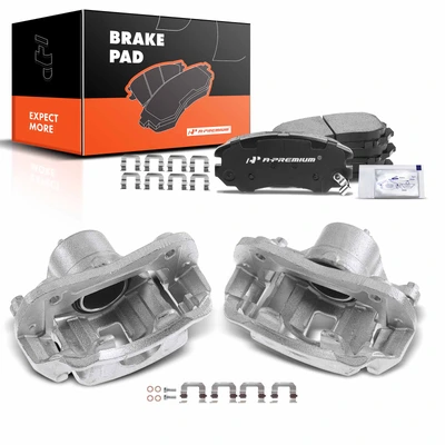 6 Pcs Front Disc Brake Calipers + Ceramic Pads