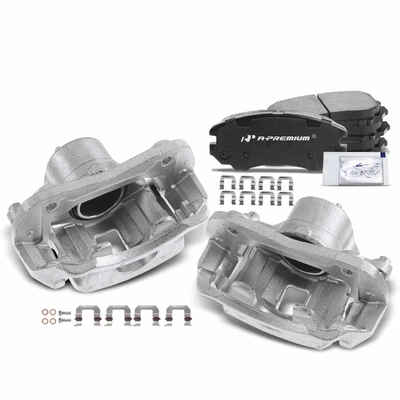 6 Pcs Front Disc Brake Calipers + Ceramic Pads