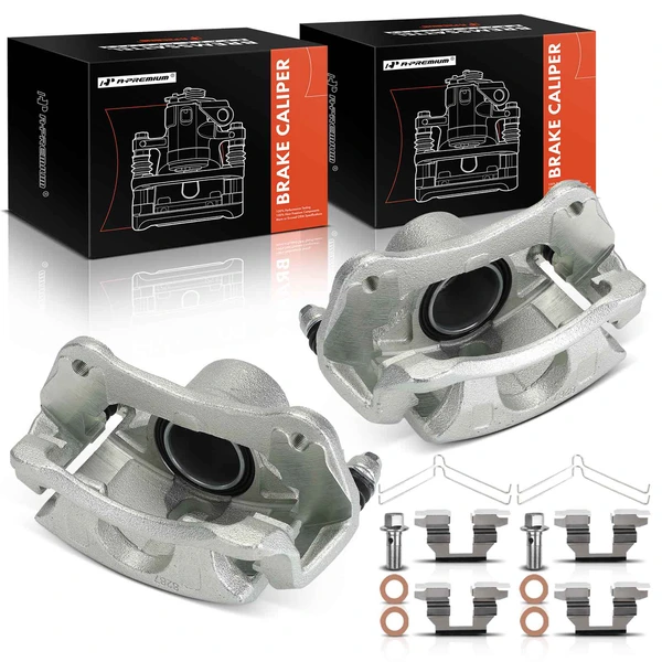 2-Pc Brake Caliper Front Driver & Passenger 1-Piston A-Premium APBC4419