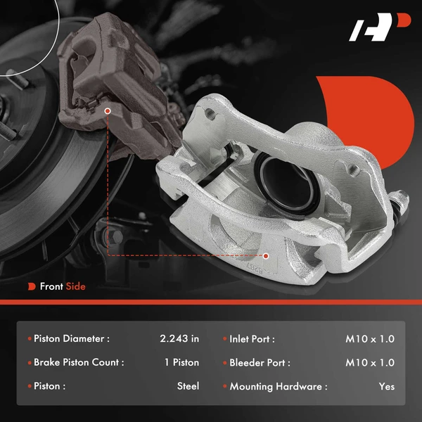 1-PC Brake Caliper, Front Driver or Passenger, 1-Piston, A-Premium APBC4420