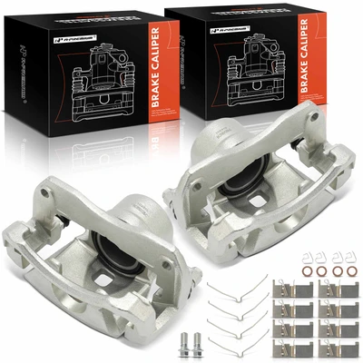 2 Pcs Front Brake Caliper with Bracket