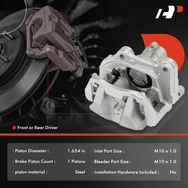 1-Pc Brake Caliper 1-Piston A-Premium APBC4379