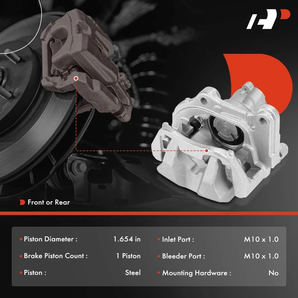 2-Pc Brake Caliper 1-Piston A-Premium APBC4429