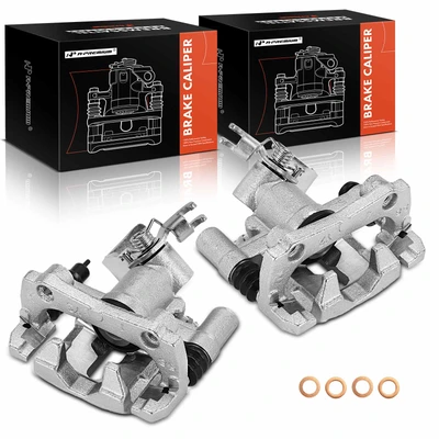 2 Pcs Rear Brake Caliper with Bracket