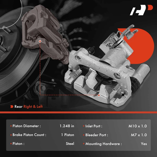 2-PC Brake Caliper, Rear Driver & Passenger, 1-Piston, A-Premium APBC4062