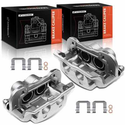 2 Pcs Front Brake Caliper with Bracket