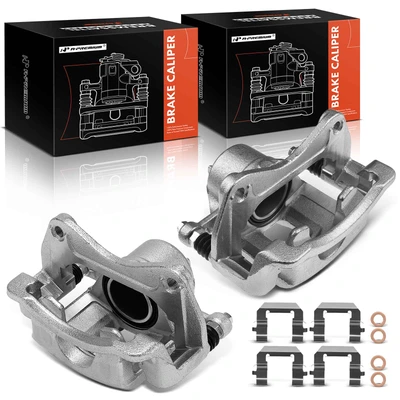 2 Pcs Front Brake Caliper with Bracket