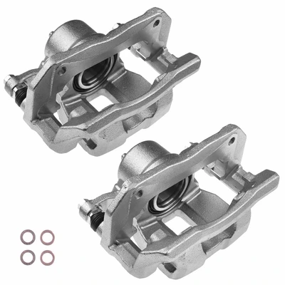 2 Pcs Front Brake Caliper with Bracket