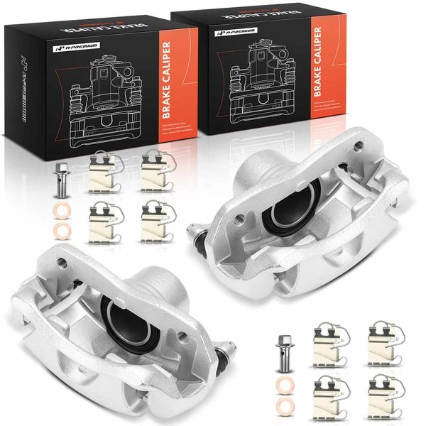 2-Pc Brake Caliper Front Driver & Passenger 1-Piston A-Premium APBC4610