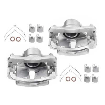 2 Pcs Front Disc Brake Calipers with Bracket