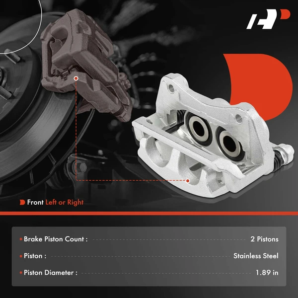 1-Pc Brake Caliper 2-Piston A-Premium APBC4394