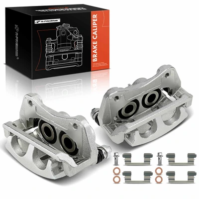 2 Pcs Front Brake Caliper with Bracket
