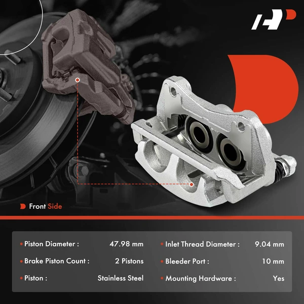 2-Pc Brake Caliper Front Driver & Passenger 2-Piston A-Premium APBC4395