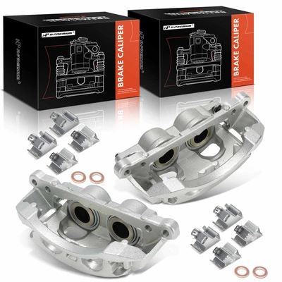 2 Pcs Front Brake Caliper with Bracket