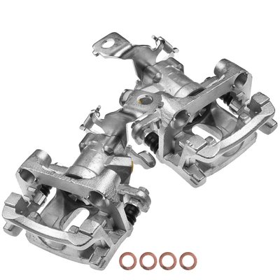 2 Pcs Rear Brake Caliper with Bracket