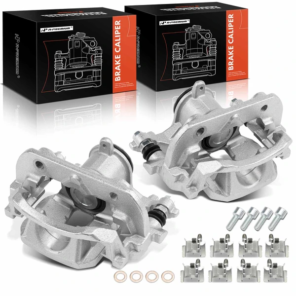 2-Pc Brake Caliper Rear Driver & Passenger 1-Piston A-Premium APBC4402
