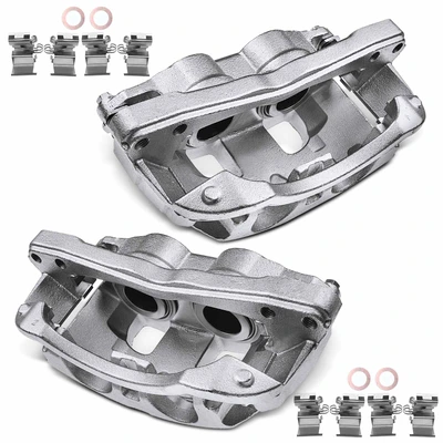 2 Pcs Front Brake Caliper with Bracket