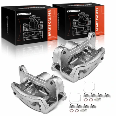2 Pcs Front Brake Caliper with Bracket