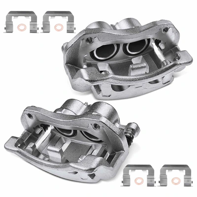 2 Pcs Front Disc Brake Calipers with Bracket
