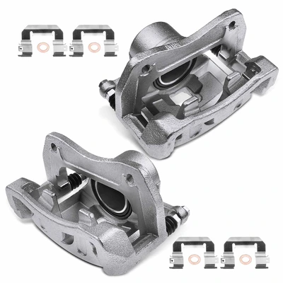2 Pcs Front Disc Brake Calipers with Bracket