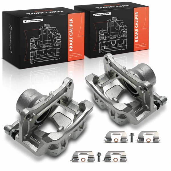 2-Pc Brake Caliper Front Driver & Passenger 1-Piston A-Premium APBC4446