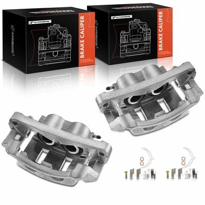 2 Pcs Front Brake Caliper with Bracket