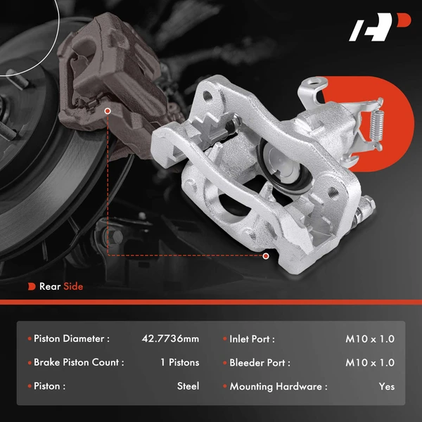 2-PC Brake Caliper, Rear Driver & Passenger, 1-Piston, A-Premium APBC3848