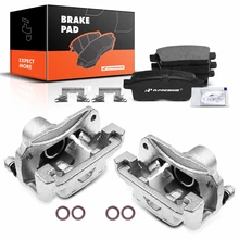 6 Pcs Rear Brake Calipers & Ceramic Brake Pads