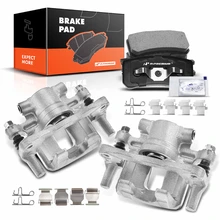 6 Pcs Rear Brake Calipers & Ceramic Brake Pads