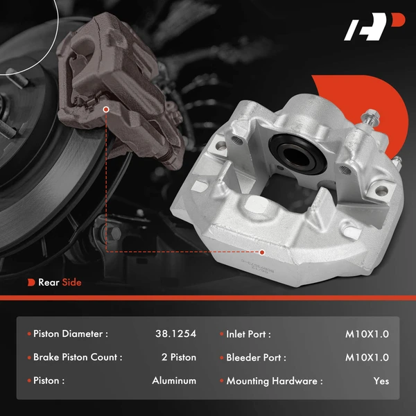 2-PC Brake Caliper, Rear Driver & Passenger, 2-Piston, A-Premium APBC3852