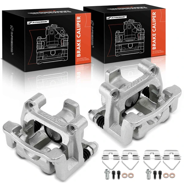 2-Pc Brake Caliper Rear Driver & Passenger 1-Piston A-Premium APBC4407