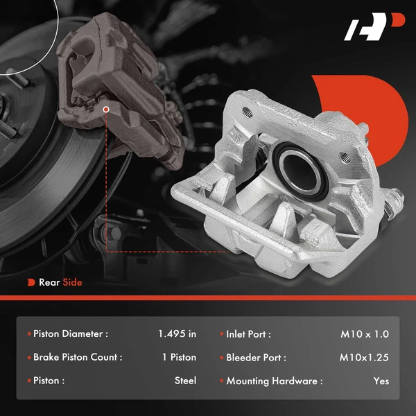 2-PC Brake Caliper, Rear Driver & Passenger, 1-Piston, A-Premium APBC4183