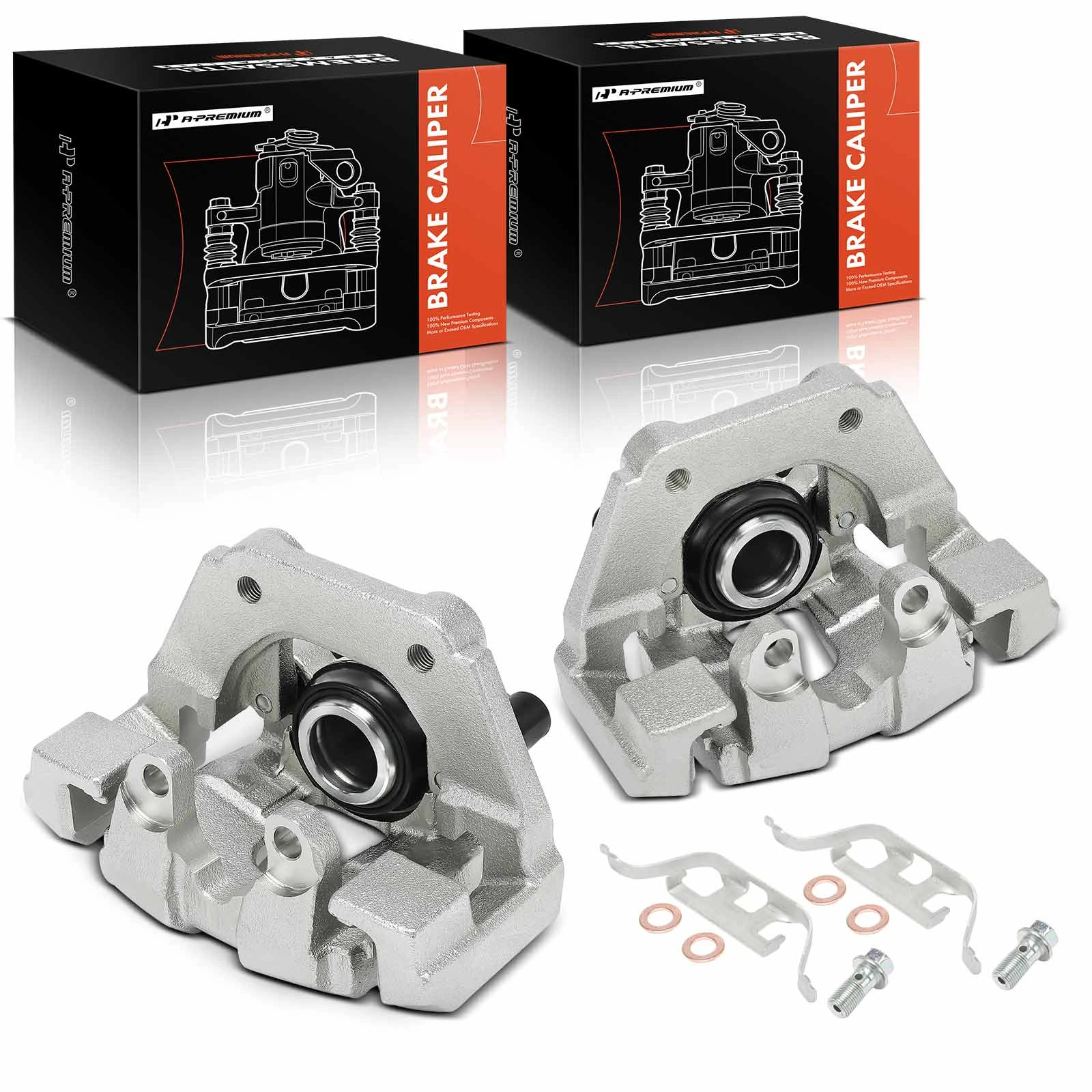 The A-premium 2-Pc Brake Caliper Rear Driver & Passenger 1-Piston A-Premium APBC4307 Image 
