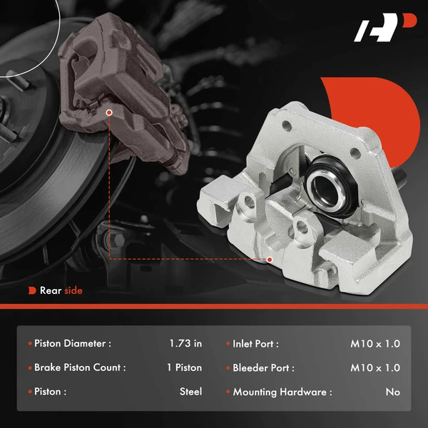 2-PC Brake Caliper, Rear Driver & Passenger, 1-Piston, A-Premium APBC4307