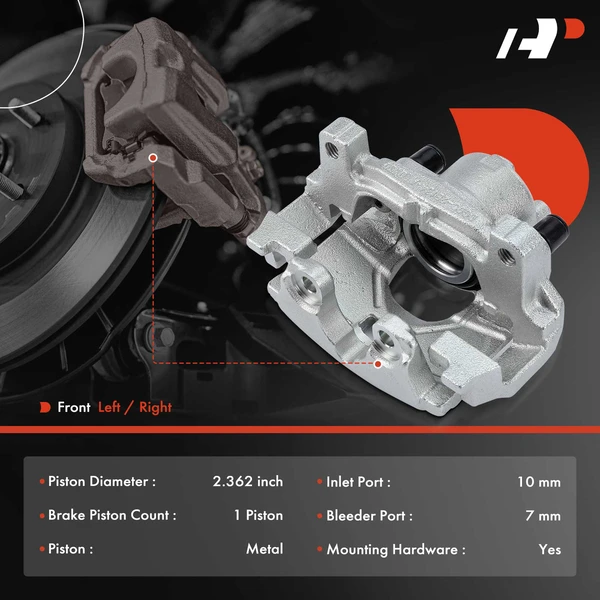 1-PC Brake Caliper, 1-Piston, A-Premium APBC3333