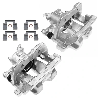 2 Pcs Rear Disc Brake Calipers with Bracket