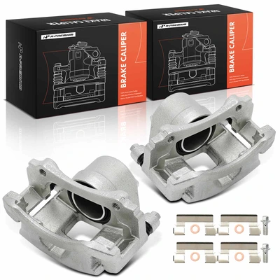 2 Pcs Front Brake Caliper with Bracket