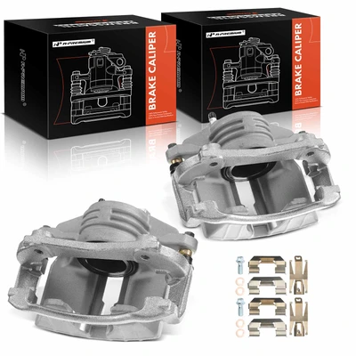 2 Pcs Front Brake Caliper with Bracket