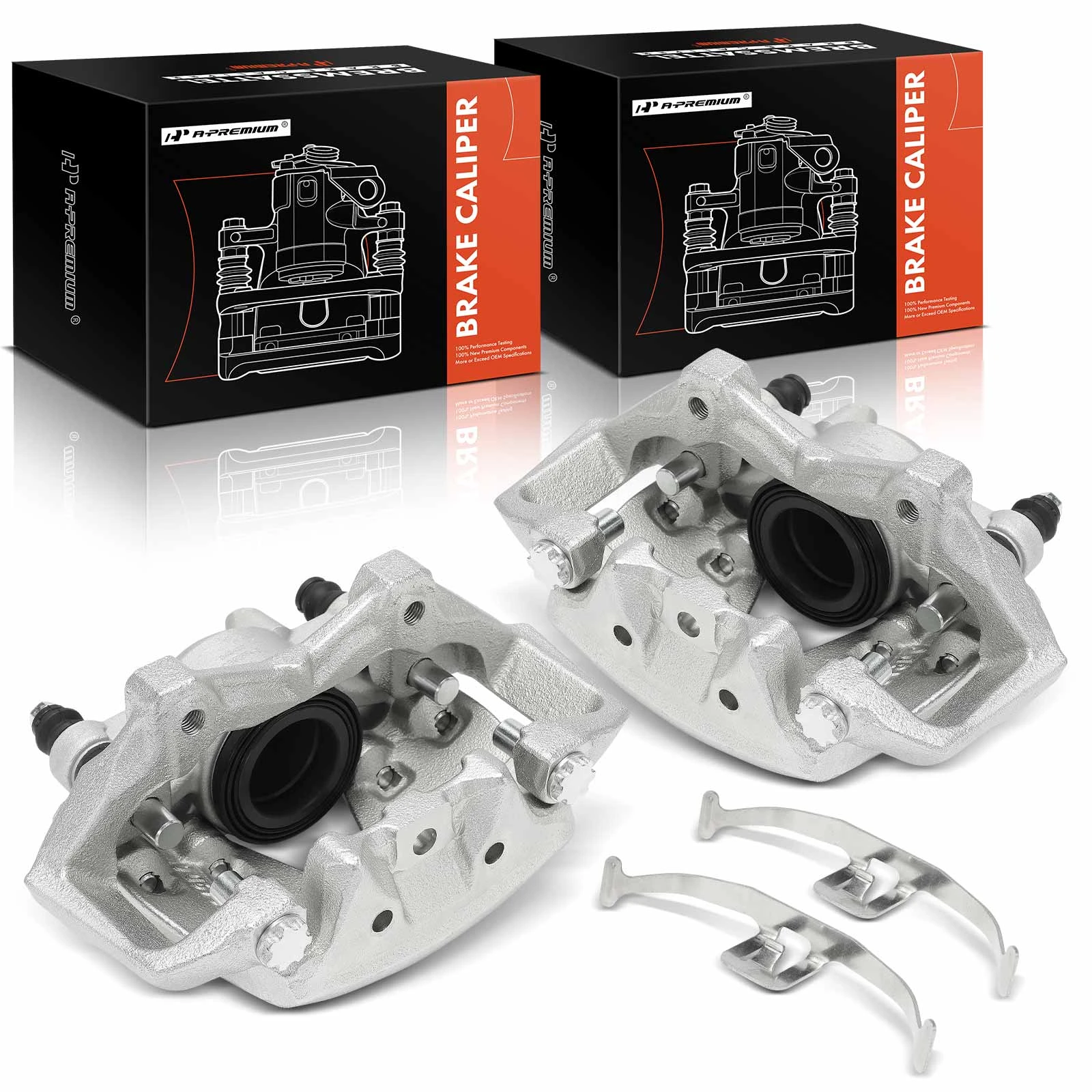 The A-premium 2-Pc Brake Caliper Front Driver & Passenger 1-Piston A-Premium APBC4309 Image 