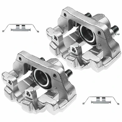 2 Pcs Front Disc Brake Calipers with Bracket