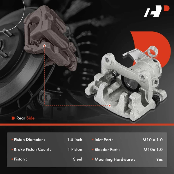 2-PC Brake Caliper, Rear Driver & Passenger, 1-Piston, A-Premium APBC4185