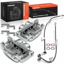 2000 2002-2006 Cadillac Escalade 4pc Brake Caliper & Brake Hydraulic Hose A-Premium APBC4794