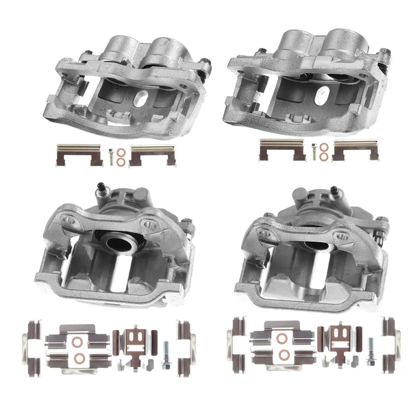 4-Pc Brake Caliper Front & Rear 2-Piston (Front); 1-Piston (Rear) A-Premium APBC1387
