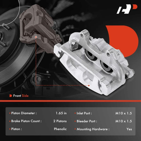 2-PC Brake Caliper, Front Driver & Passenger, 2-Piston, A-Premium APBC4009