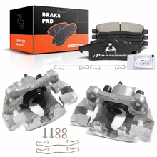 1999-2004 Jeep Grand Cherokee 6pc Brake Caliper and Pad Kit Rear Driver & Passenger 1-Piston A-Premium APBC3440