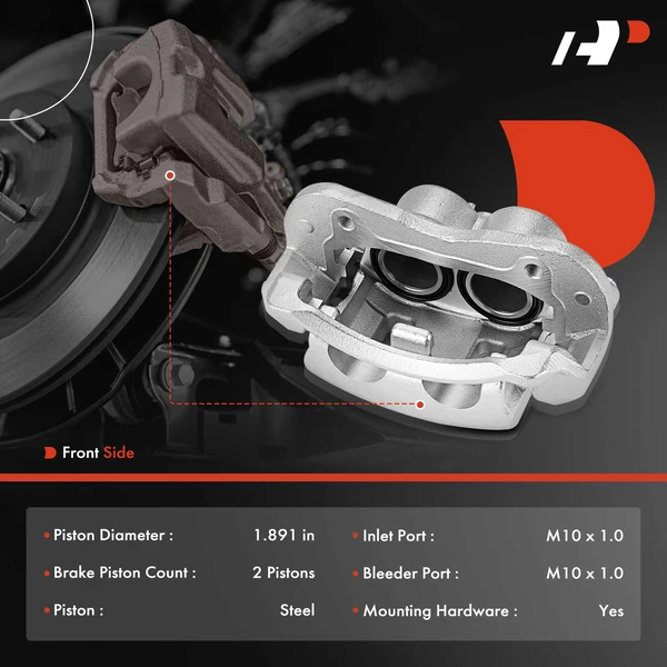 2-Pc Brake Caliper Front Driver & Passenger 2-Piston A-Premium APBC3858