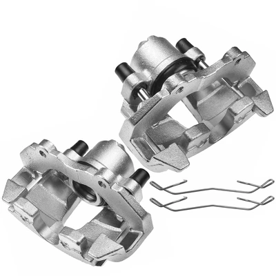 2 Pcs Front Brake Caliper with Bracket