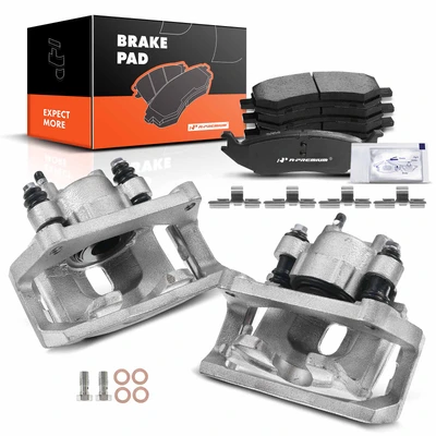 6 Pcs Rear Brake Calipers & Ceramic Brake Pads