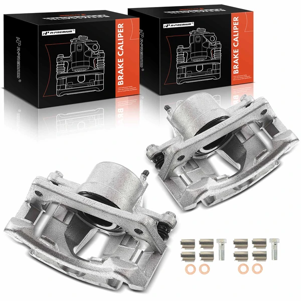 2002-2007 Jeep Liberty 2-Pc Brake Caliper Front Driver & Passenger 1-Piston A-Premium APBC0204